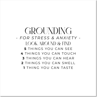 Grounding for Stress and Anxiety Posters and Art